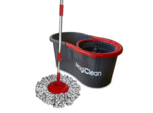 Trapeador Mop Cubo Con Doble Mecanismo Magiclean Spin Magic Gris Oscuro