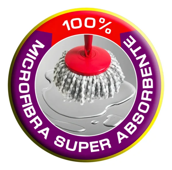 Trapeador Mop Cubo Con Doble Mecanismo Magiclean Spin Magic Gris Oscuro