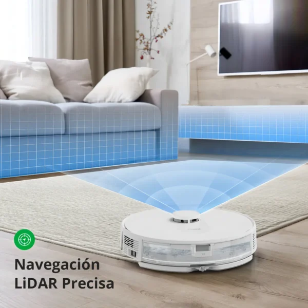 360 S8 robot aspiradora inteligente autocarga alexa google color blanco