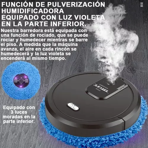 Aspiradoras Robot Con Trapeador Aspirador Húmedo Y Seco Negro