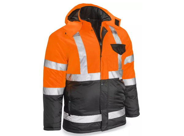 Chamarra Larga Polar de Alta Visibilidad Naranja