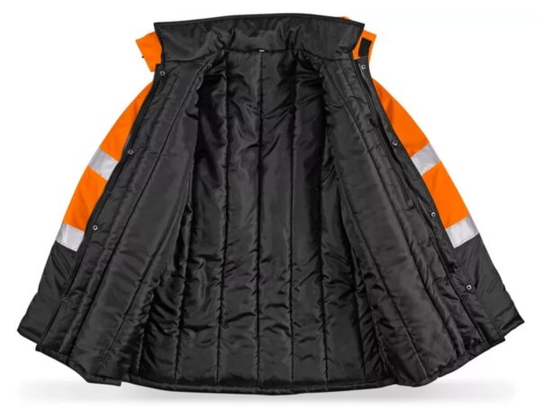 Chamarra Larga Polar de Alta Visibilidad Naranja