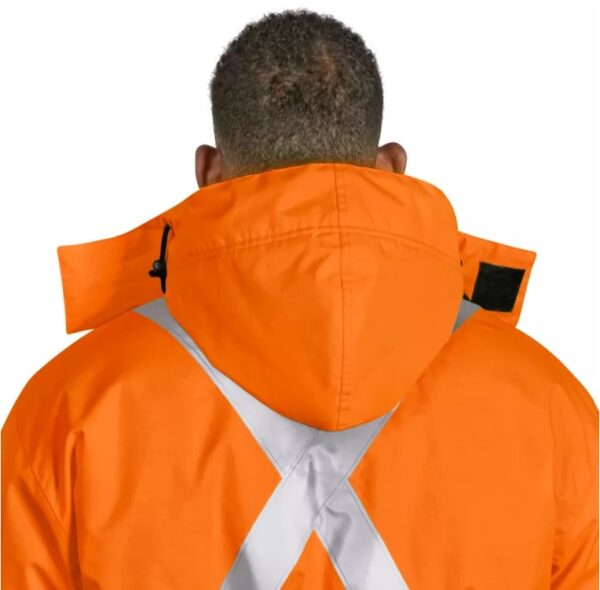 Chamarra Larga Polar de Alta Visibilidad Naranja