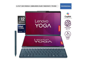 Laptop 2 en 1 Lenovo Yoga Book 9i Intel Core Ultra 7 16GB RAM 1TB SSD 13.3 pulgadas OLED